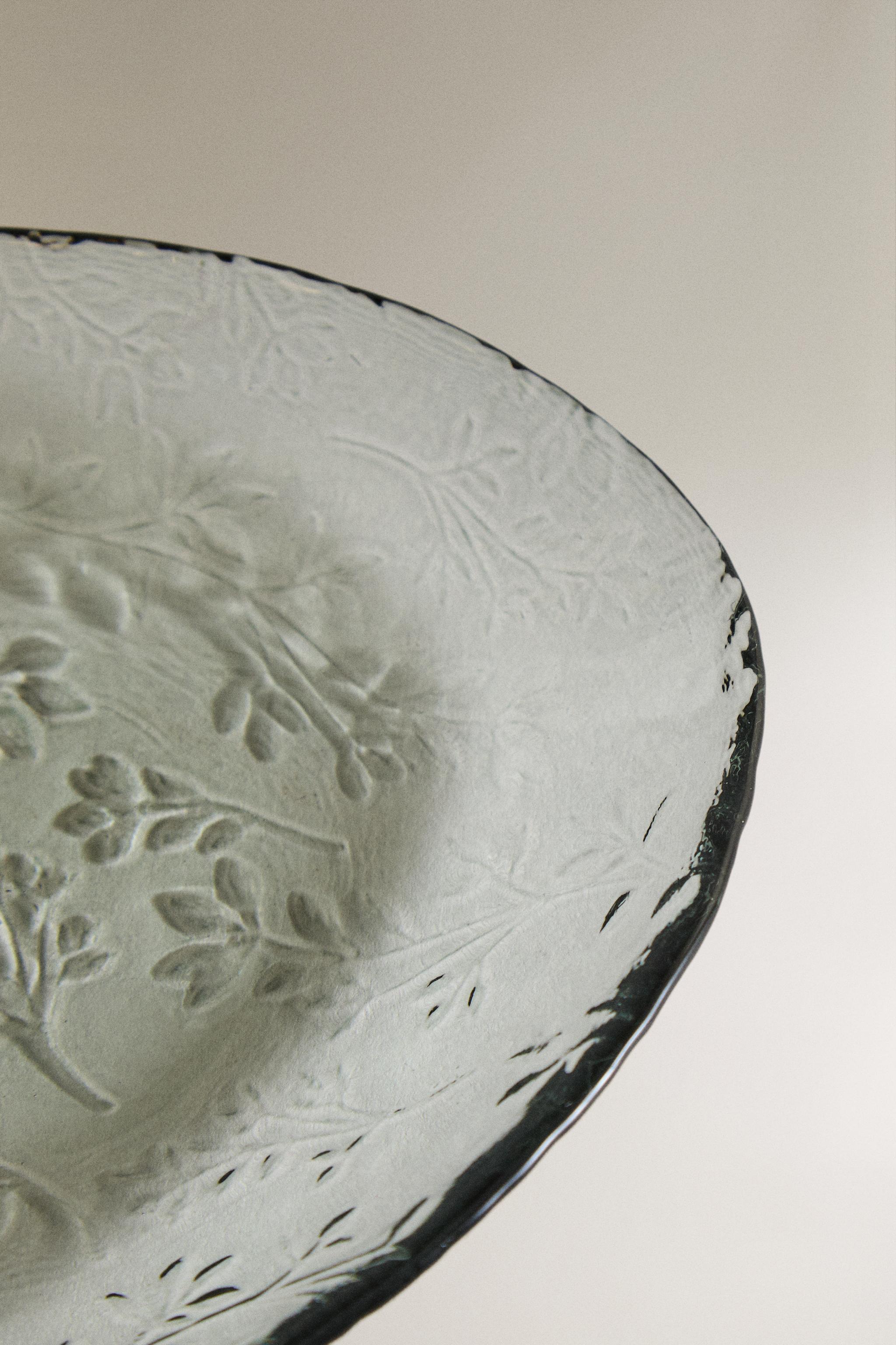 SMALL FLORAL GLASS BOWL